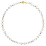 8-8.5mm Cultured Freshwater White Pearl Strand Necklace, 14ct Yellow Gold