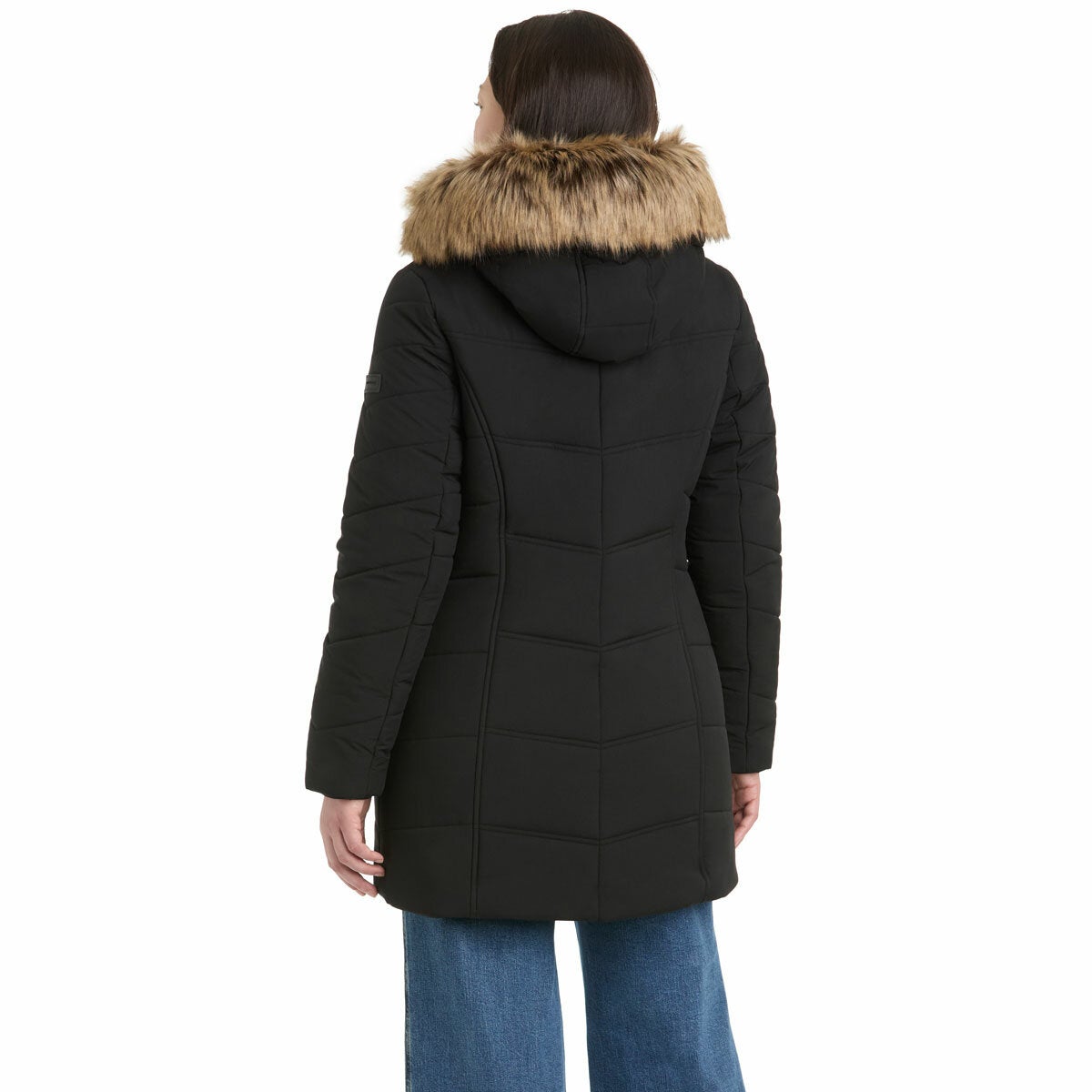 Sanctuary Women's Walker Coat with Faux Fur Hood Sanctuary Women's Walker Coat with Faux Fur Hood