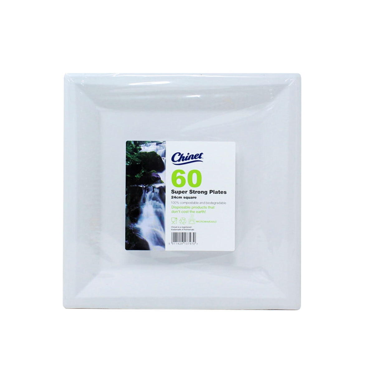Chinet Square Plate 24cm Pack Of 60 Costco Uk