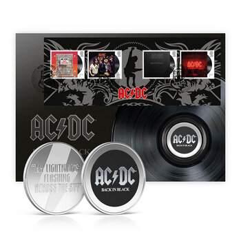 AD/DC Stamps & Medal Cover Back in Black from Royal Mail®