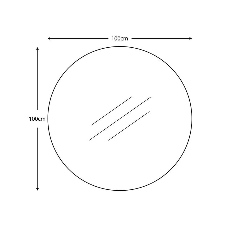 Gallery Hayle Champagne Round Mirror, 100cm