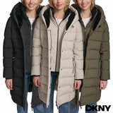 DKNY Women's Puffer Coat with Plush Hood DKNY Women's Puffer Coat with Plush Hood