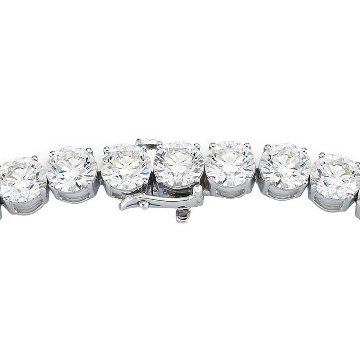 78.19ctw Round Brilliant Cut Diamond Necklace,18ct White Gold Costco UK