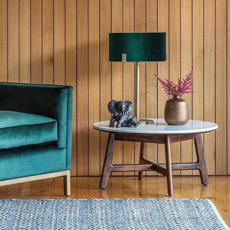 Gallery Barcelona White Marble Top Coffee Table