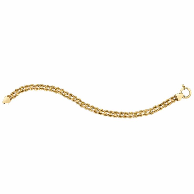 14ct Yellow Gold Double Rope Bracelet 14ct Yellow Gold Double Rope Bracelet