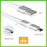 Buy Veld Cable Bundle: Super Fast USB to Type-C and USB Micro x 1M x 3 at Costco.co.uk