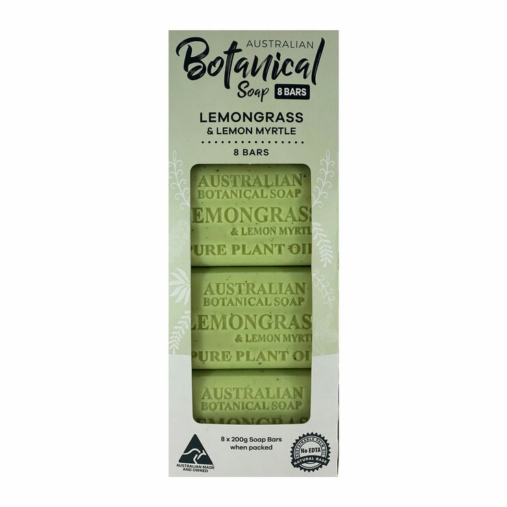 Australian Botanical Soap Bar, 8 Pack in 4 Varieties