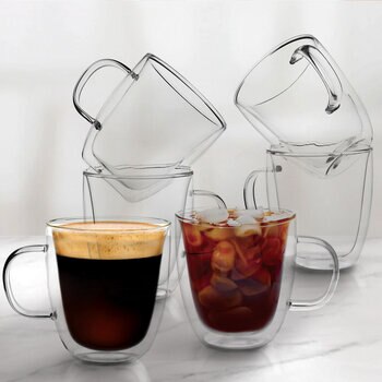 Mesa Double Wall Mug Set, 6 Pack