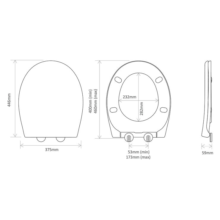 Tavistock Universal Soft Close Thermoset Toilet Seat