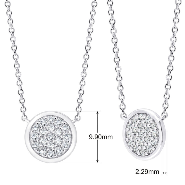 0.25ctw Round Brilliant Diamond Necklace, 14ct White Gold