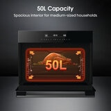 Hisense Hi6 BlackLine BIM45342ADBGUK Built-In Electric Single Oven with Microwave, in Black