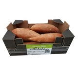 Cardboard tray of Sweet Potatoes