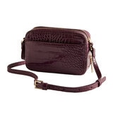 Ted Baker Stina Croc Mini Camera Bag in Maroon