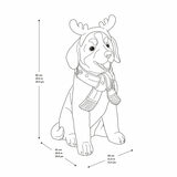 26 inch Christmas Dog Greeter - Bernese With Antlers