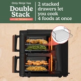 Lifestyle image of Ninja Double Stack 9.5L Air Fryer showing 2 stacked drawers