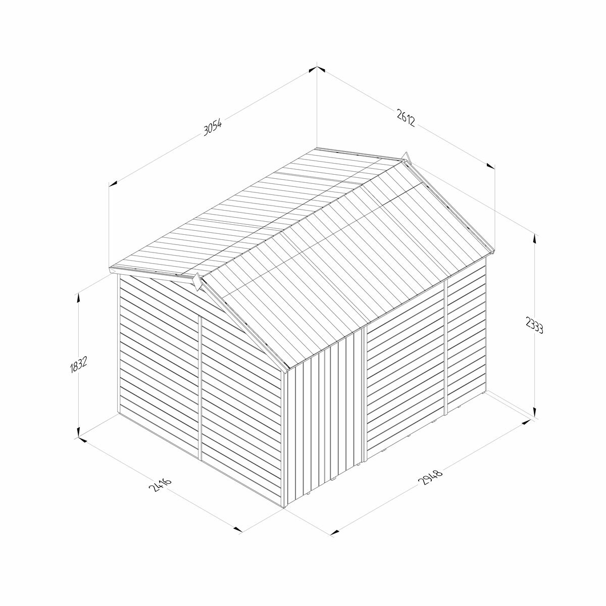 Forest Garden Timberdale 10ft x 8ft 3" (3 x 2.5m) Tongue & Groove Wooden Storage Shed Forest Garden Timberdale 10ft x 8ft 3" (3 x 2.5m) Tongue & Groove Wooden Storage Shed