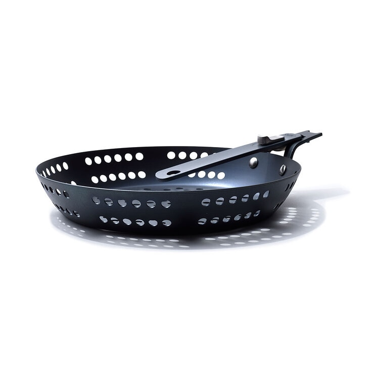 OXO Perforated BBQ Fry Pan with Detachable Handle, 30cm