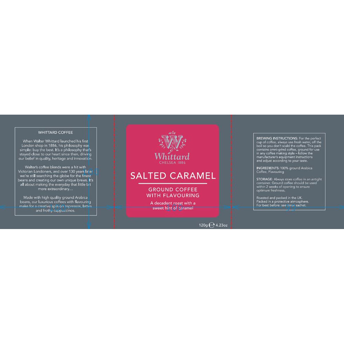 Salted Caramel Ground Coffee with Flavouring, 120g