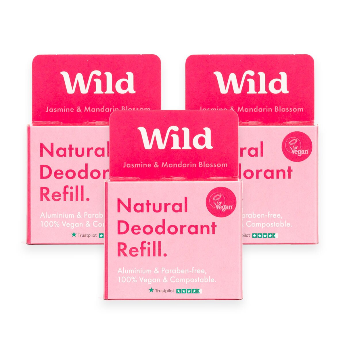 Wild Jasmine & Mandarin Blossom Deodorant Refills, 3 Pack