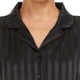 Flora Nikrooz Satin 2 PC Short Notch Pyjama Set in Black