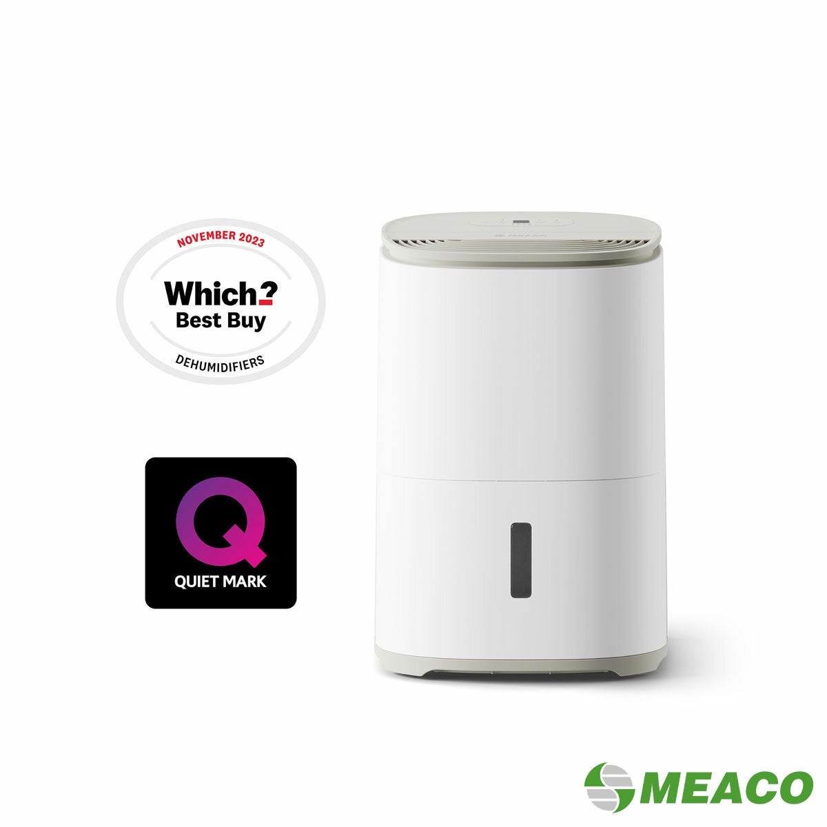 MeacoDry Arete One 12L Dehumidifier & Air Purifier in Warm Pebble