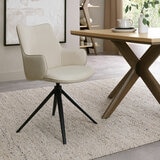 Bentley Designs Rowan Beige Faux Leather Dining Chair