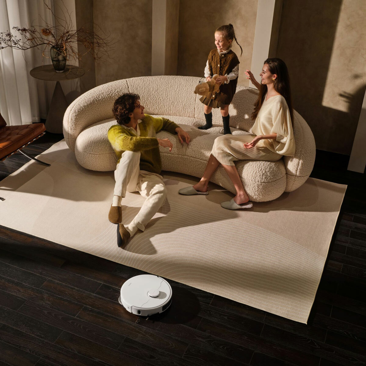 Lifestyle image of MOVA P50 Pro Ultra Robot Vacuum in living room