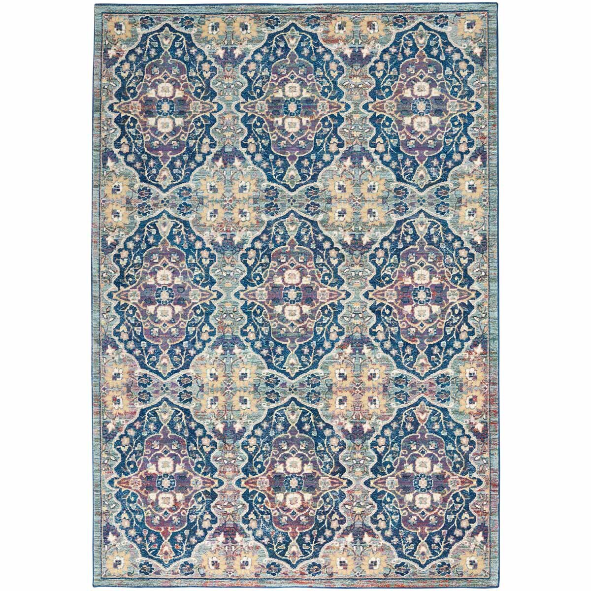 Ankara Blue Patterned Rug in 2 Sizes