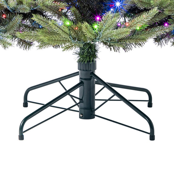 7.5 ft (2.3m) Pre-Lit Euro Style Artificial Christmas Tree With 1400 Colour Changing Twinkle Micro LED LightsLED Tree 7.5 ft (2.3m) Pre-Lit Euro Style Artificial Christmas Tree With 1400 Colour Changing Twinkle Micro LED LightsLED Tree