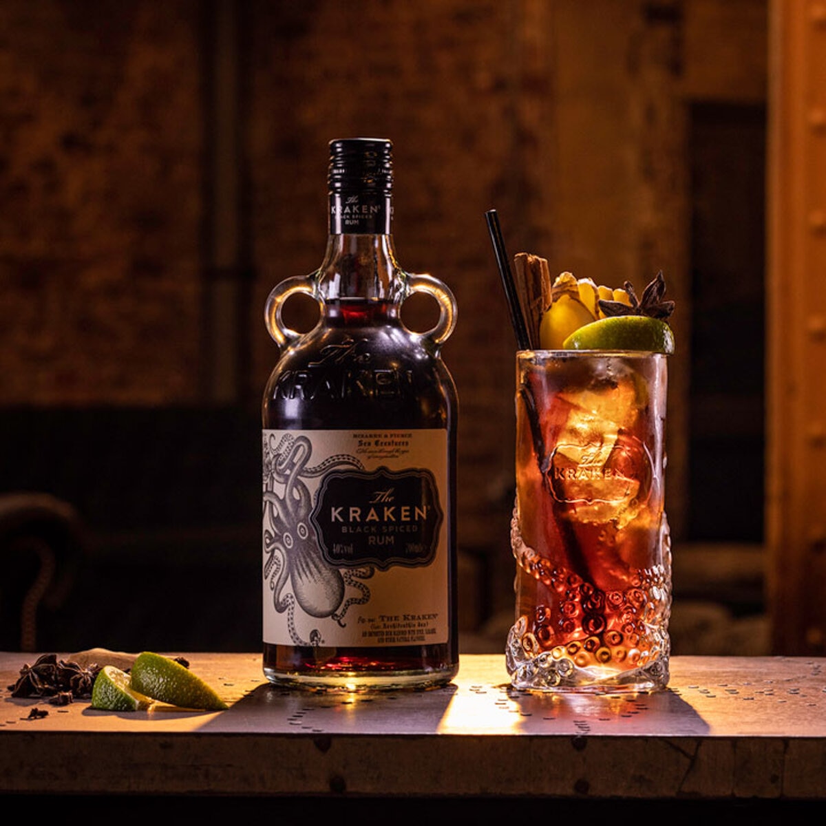 The Kraken Spiced Rum with cocktail
