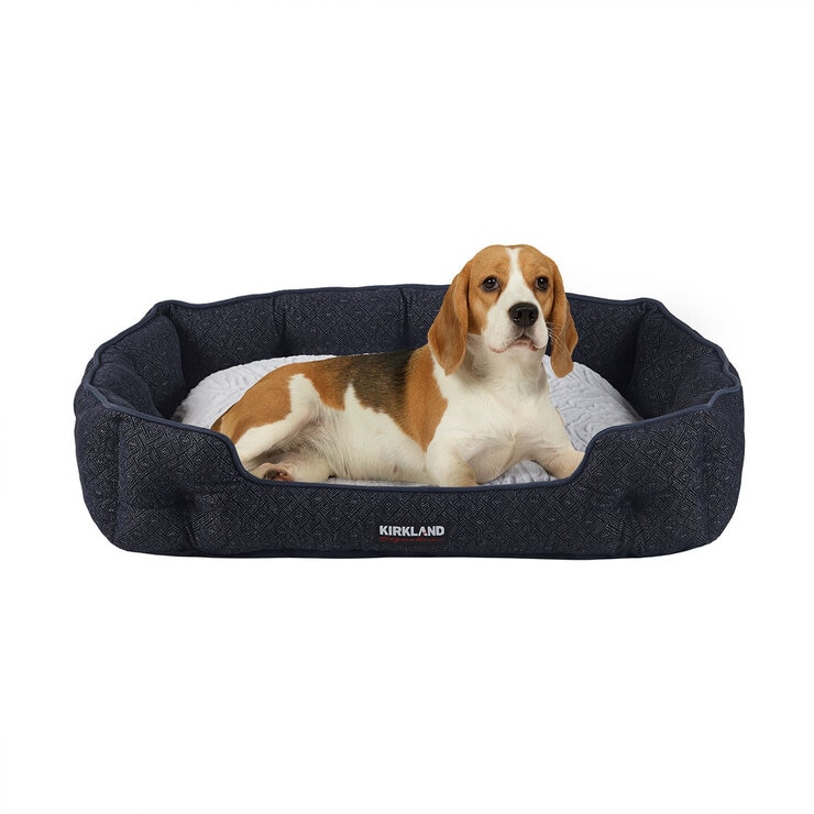 Kirkland Signature Tufted Cuddler Pet Bed 30" x 22" (76cm x 56cm) in Indigo