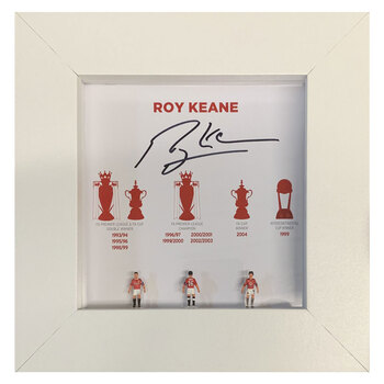 Roy Keane Manchester United Signed Hand Painted Subbuteo Style Display