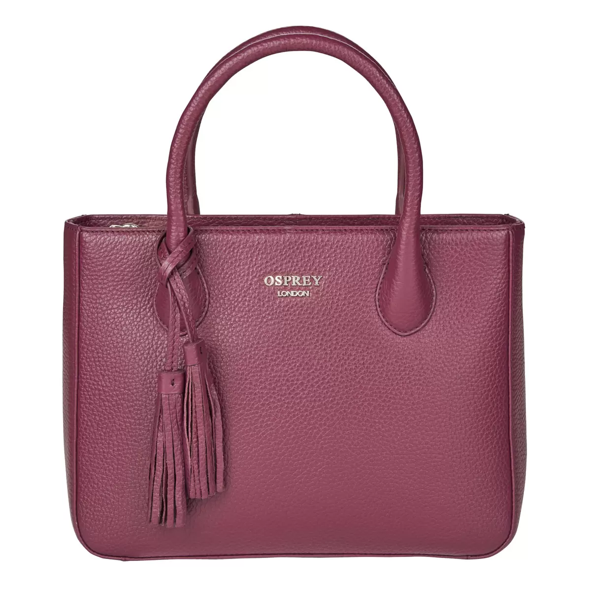 Osprey London Coast Leather Women's Grab Handbag, Grape