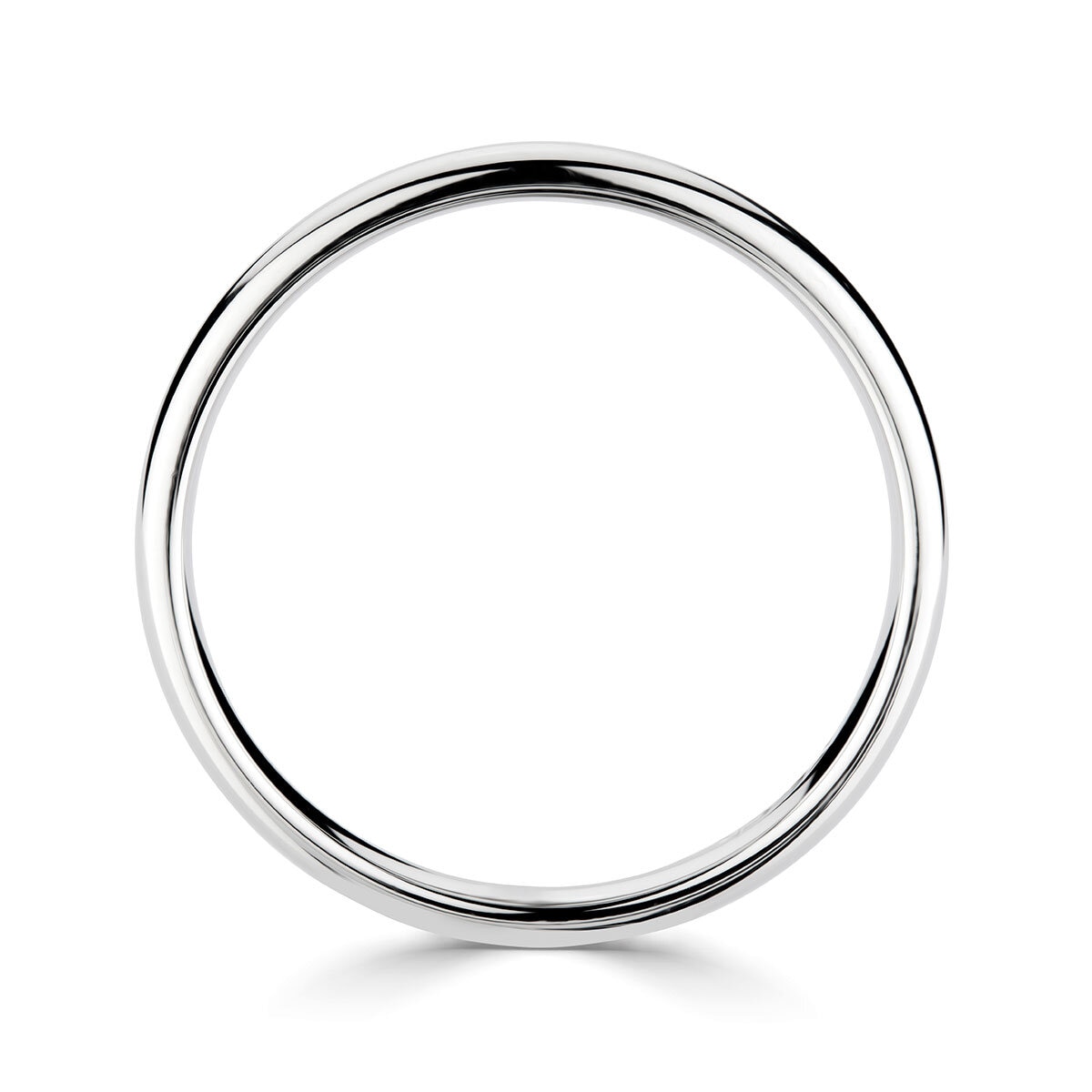 4.0mm Basic Light Court Wedding band. 18ct White Gold