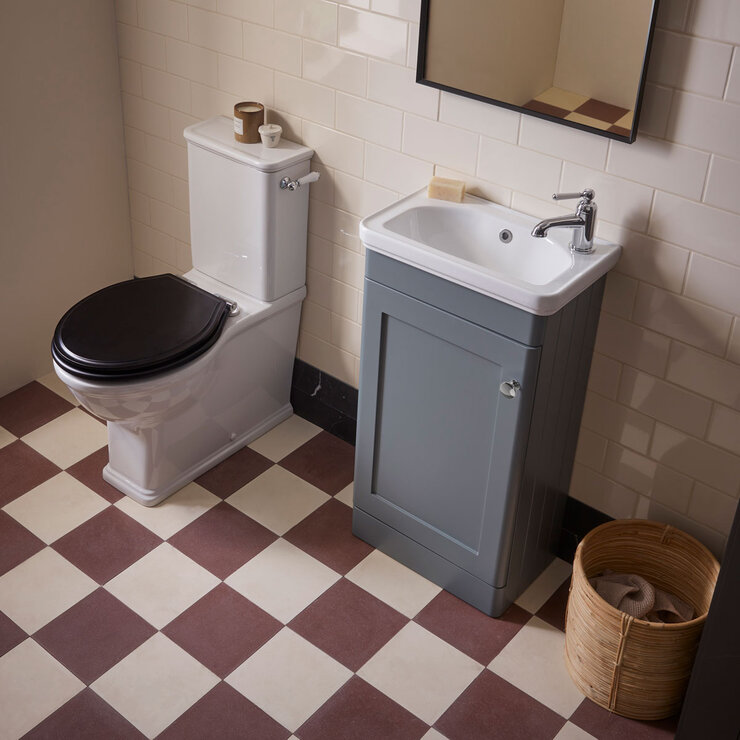 Tavistock Ashby Cloakroom 46.4 cm Floor Mounted Vanity Unit in Blue