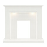 Flare Madalyn Electric Marble Fireplace Suite in White, 2kW
