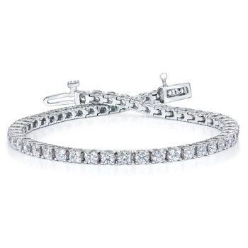 4.00ctw Round Brilliant Cut Diamond Tennis Bracelet, 18ct White Gold