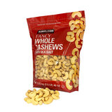 Right Angled View of Pack with Cashews Open In Front