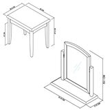 Bentley Designs Whitby Scandi Oak & Soft Grey Dressing Table & Stool
