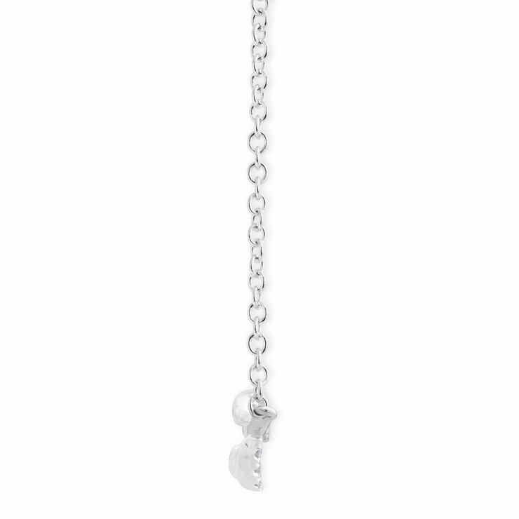 0.05ctw Round Brilliant Cut Diamond Pendant, 18ct White Gold