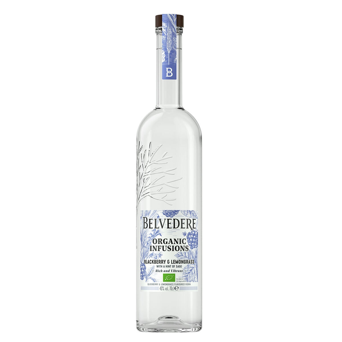 Belvedere Infusions Blackberry and Lemongrass, 70cl