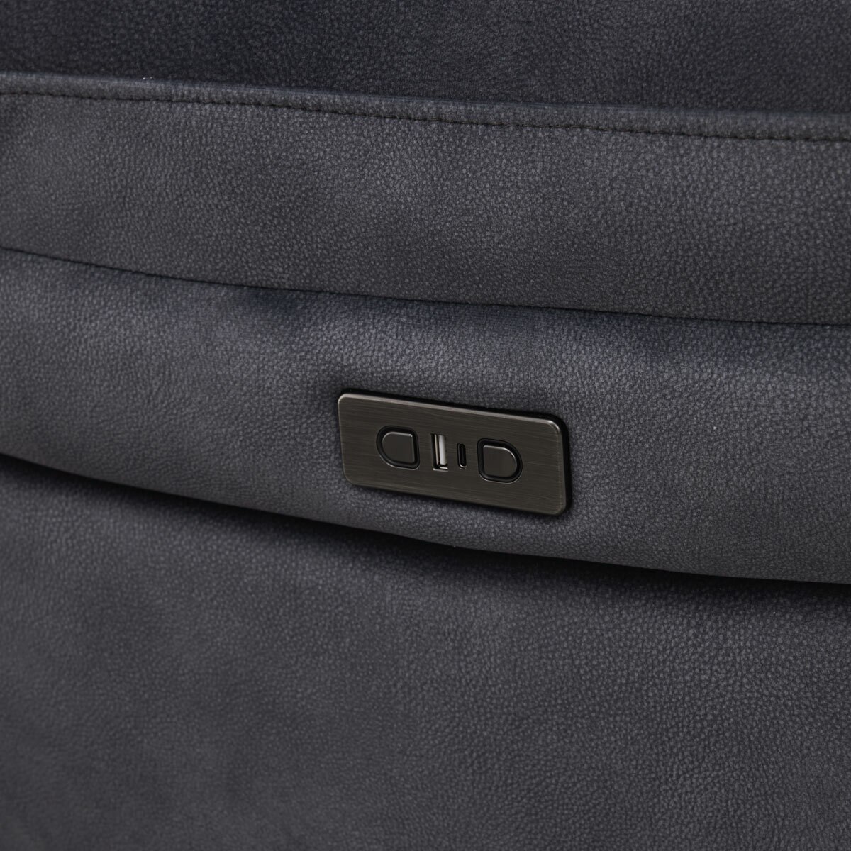 Belagio Grey Fabric Power Recliner 3 Seater Sofa