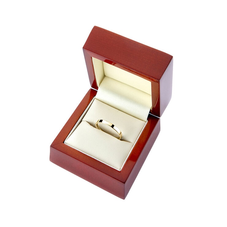 2.5mm Basic Light Court Wedding band. 18ct Yellow Gold
