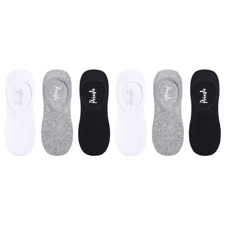 Pringle Men's 2 x 3 Pack Cushioned Invisible Socks in 3 Colours and