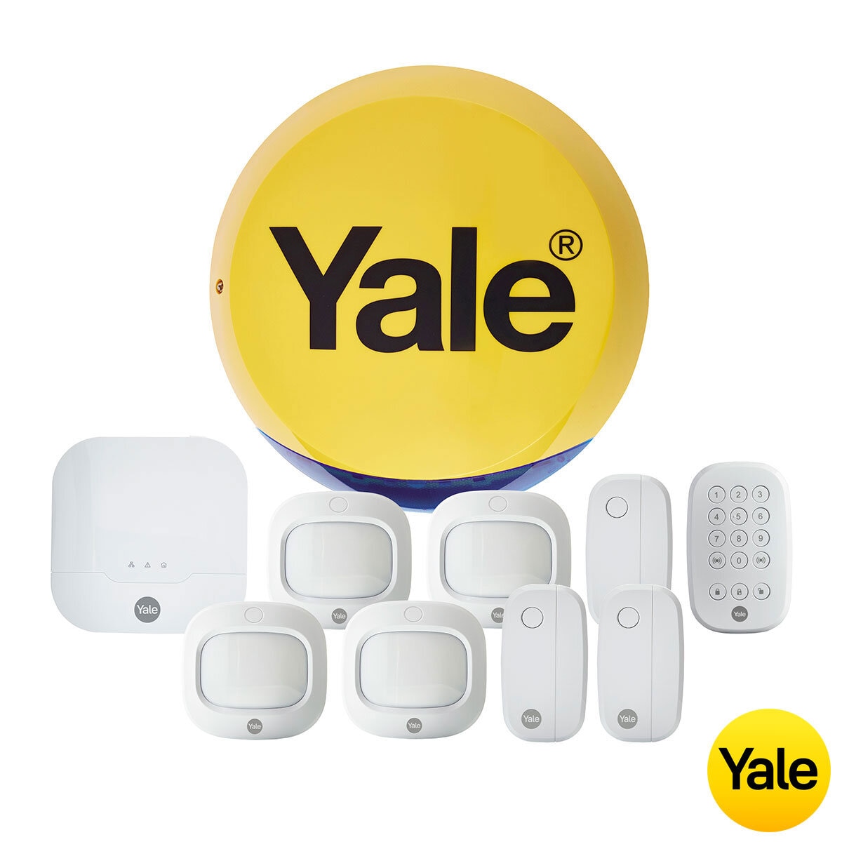 Yale IA-320 10pc Sync Smart Home Alarm with x4 Motion Sensors and x3 Window/Door Sensors