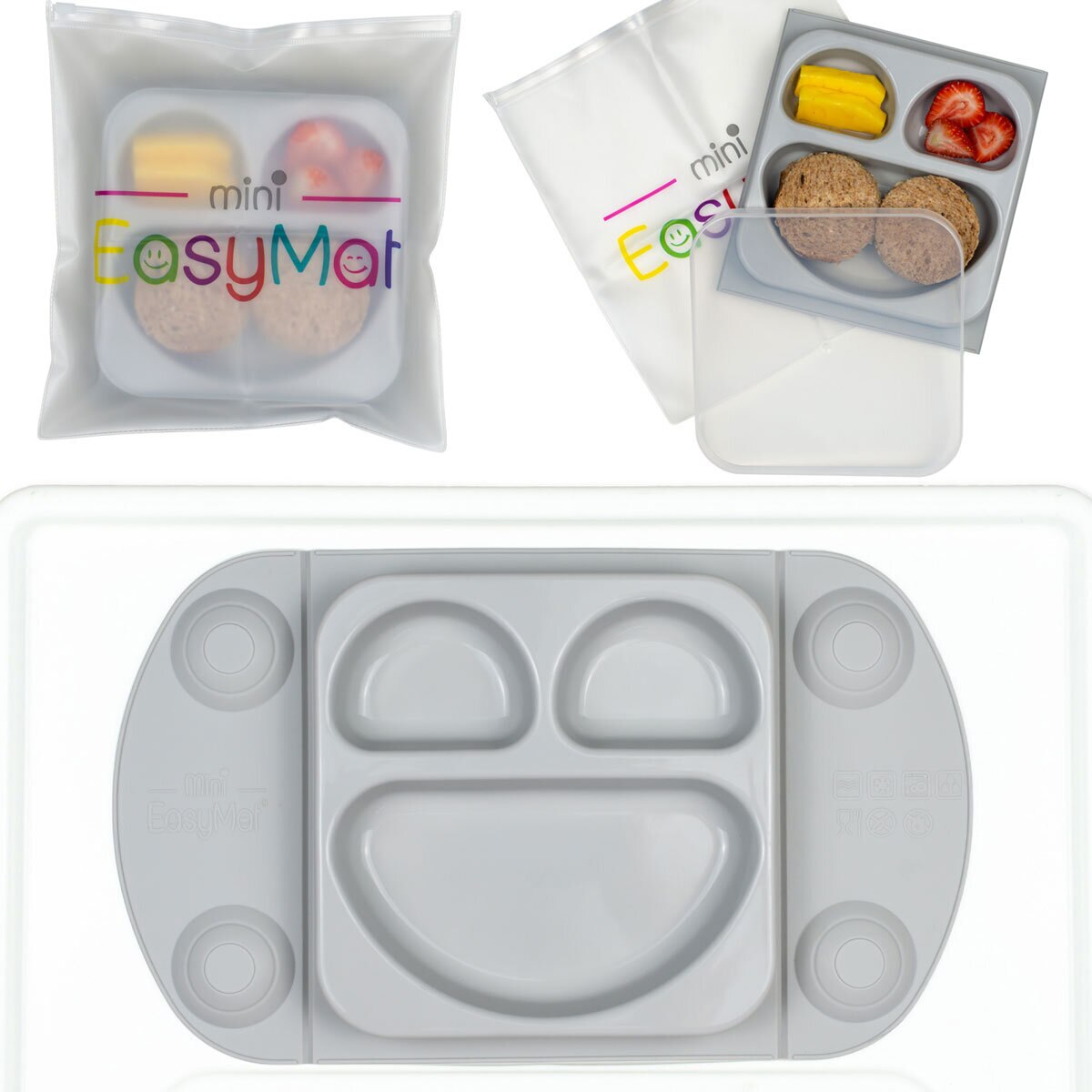 Easymat Mini Divided Suction Weaning Plate Assortment