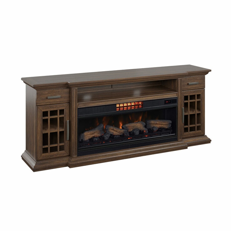 Tresanti Everett Media Mantel with ClassicFlame CoolGlow 2-in-1 Electric Fireplace & Fan