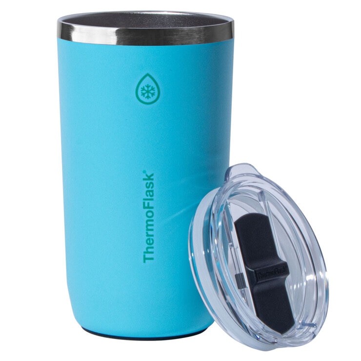 ThermoFlask Coffee and Mug Set in Blue & Yellow