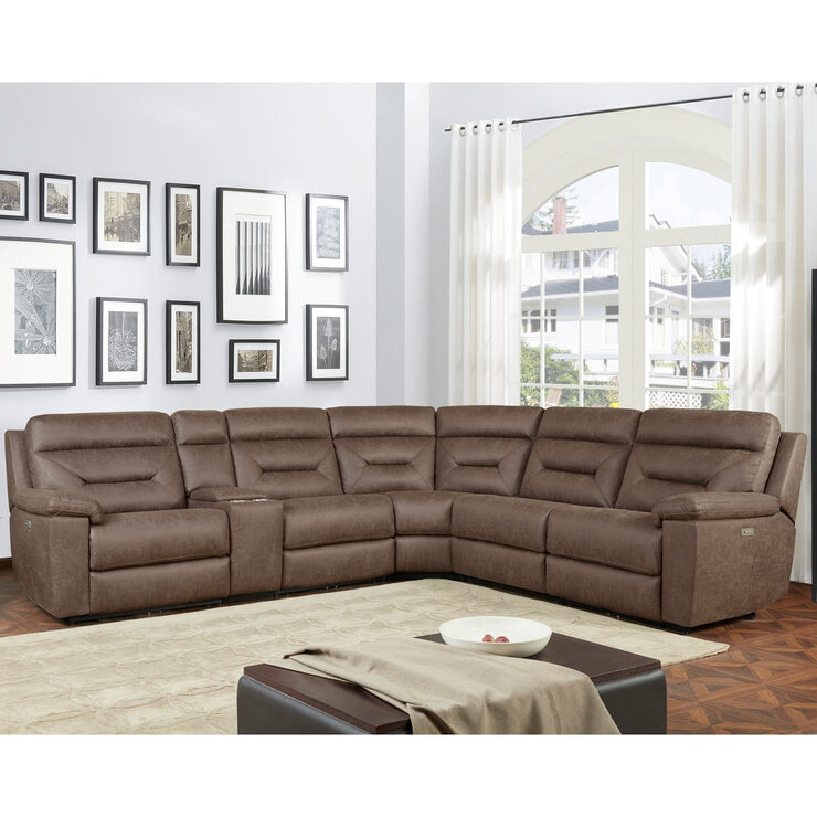 Gilman Creek Justin Brown Fabric Power, Sectional Sofa Deals Costco