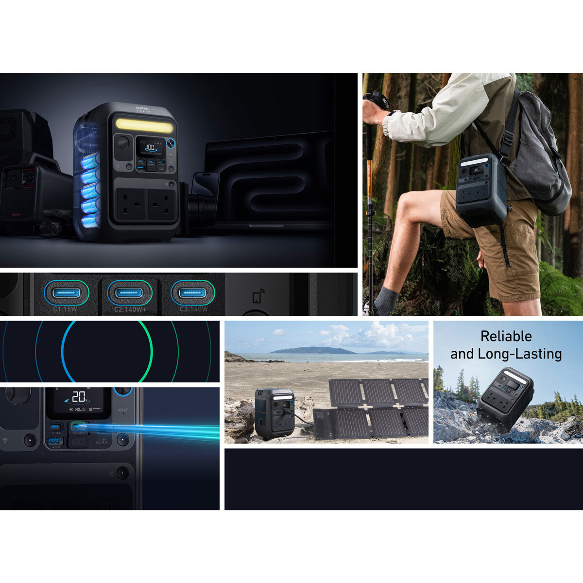 Anker Solix C300X Portable Power Station & Anker Solix 100W Foldable solar panel at costco.co.uk
